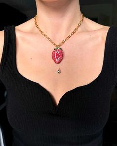 Strawberry Beaded Necklace