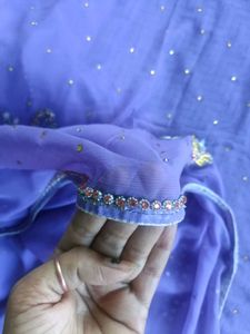 Purple &amp; Gold Saree