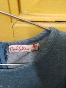 Girls&#39; Denim Cold Shoulder Dress