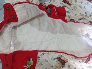 Tim Pouce Cute Bear Print Baby Snowsuit