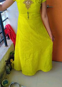 Parrot Colour Long Dress
