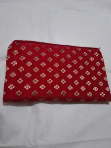 Red Floral Pouch