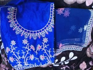 Very Beautiful Net Embroidered Semi Stitched Gown