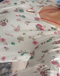 White A- Line Top , Ruffle Sleeves