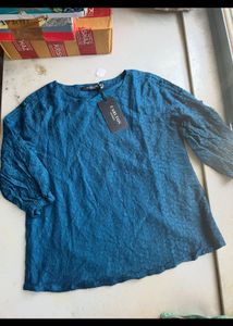 Blue lace top