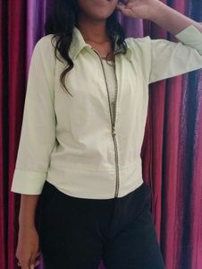 Mint Green Zippered Jacket