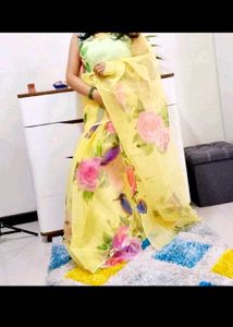 Digital Print Organza Saree
