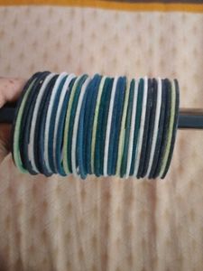 Green Colorful Bangle Set (34 Pieces)