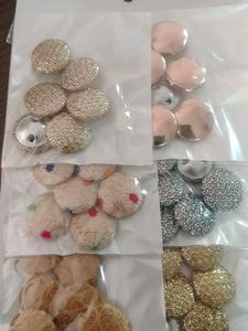 Decorative Fabric Buttons - Variety Pack