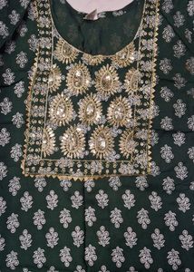 Dark Green Kurta And Pant