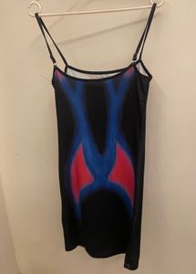 Abstract Print Mini Dress