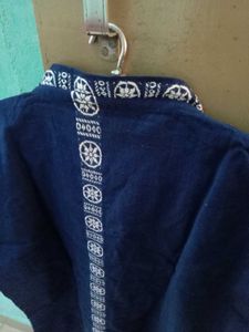 Ethnic Print Navy Tunic Short Kurti