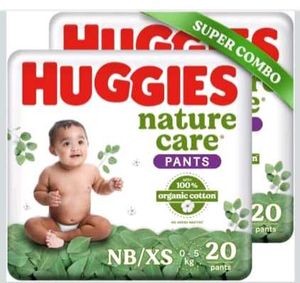 4 Packs Of Huggies Nature Diapers + 3 Pants Free