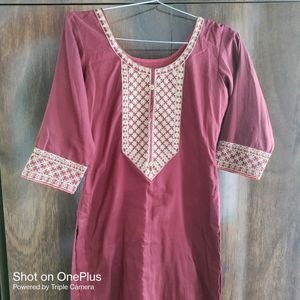 Maroon Kurta Pant Set