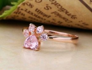 Cute Paw Ring Rose Gold