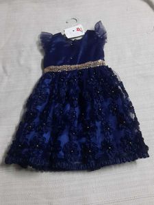 Elegant Blue Party Dress