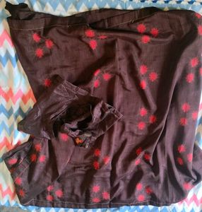 Beautiful Brown Saree With Blouse
