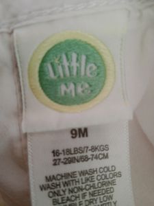 Little Me White Printed Girls Frock (Kids)