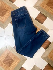 Dark Blue Denim Jeans For Womens