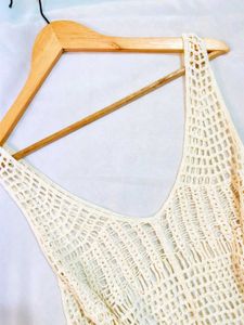 Pinterest Boho Crochet Beige Top B