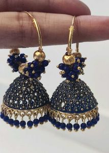 Blue Jhumka Earrings