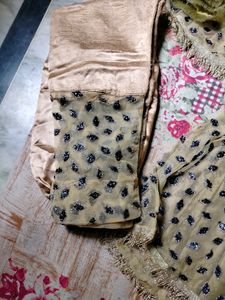 Short Net Frock With Trouser Nd Dupatta