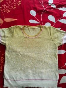 Cute Yellow Short Sleeve Top