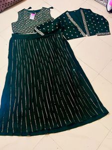 Size 4XL  3 Peace  Woman Beautiful Lehnga Set