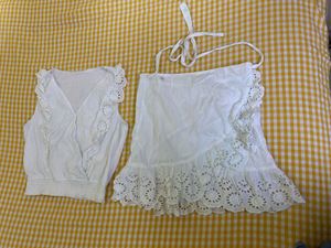 Offwhite Soft Cotton Coord Set Bust 36