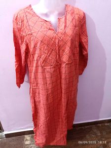 Xl Branded Stylish Orange Kurta