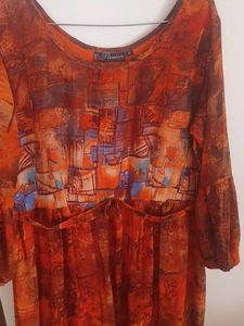 A Rust Colour Indo Western Gown, Comfortable ,