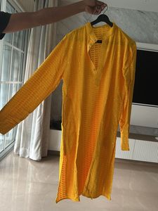 Fixed price Men’s ethnic yellow Kurta