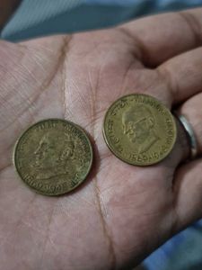 Vintage India 20 Paise Coins Mahatma Gandhi