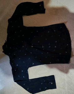 Stylish Black Printed Shirt for 8-10 years boys