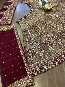 Elegant Maroon Color Georgette Sequence Lehenga