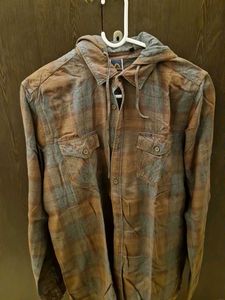 Hooded Plaid Shirt