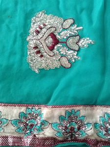 Green Party Wear New Saree