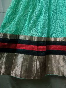 Size 38 Bust. Velvet Embroidery Long Frock