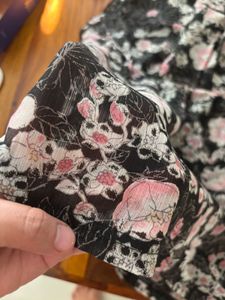 Floral Sleeveless Top Sheer Fabric