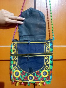 Embroidered Shoulder Bag