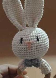 Handmade Crochet Bunny Rattle Toy