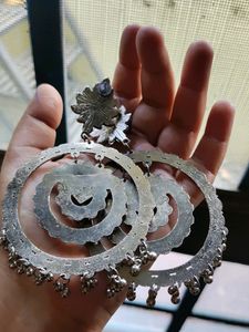 Oxidized Chandbali