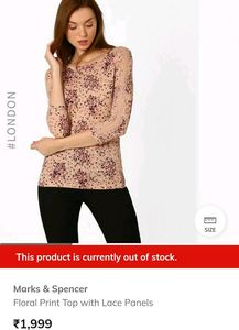 M&amp;S Lace Sleeves Top