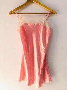 Pink Lace Cami Slip Dress