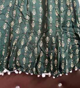 Green Printed Kurti Dress