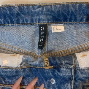 Lace-Up Denim Shorts