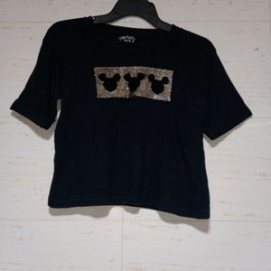 Dark Blue Crop Tshirt