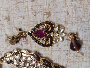 Wine Colour Necklace Set