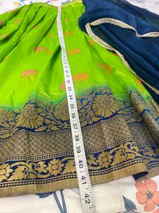 Elegant Green Lehenga &amp; Blouse Set