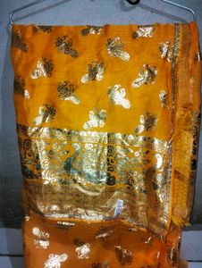 Elegant Orange Saree